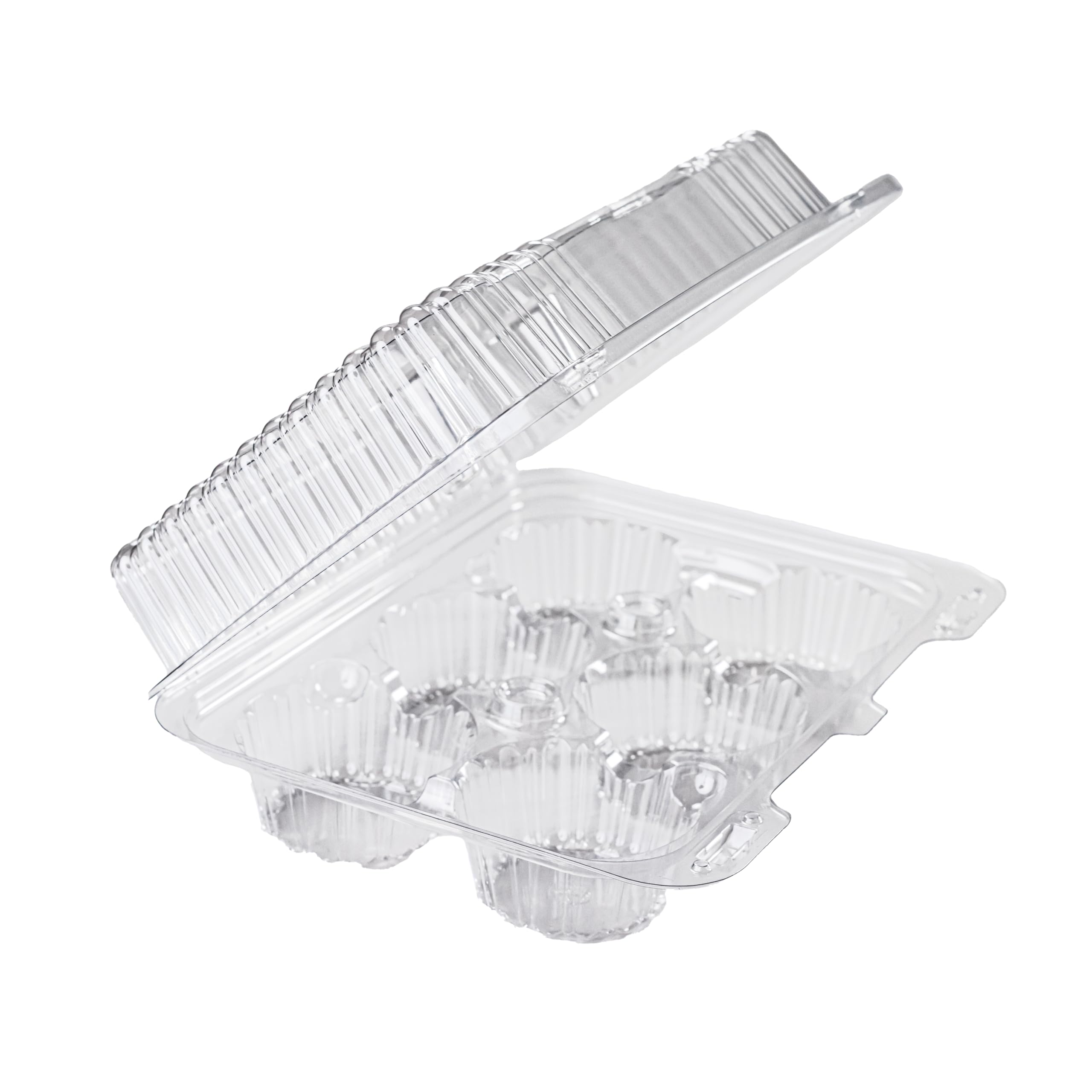 Clear Plastic Cupcake Boxes 6 Count Take Out Muffin Storage Container Cupcake Holder with Lid 9 x 6 inch for Cake Transport Container (280 units)