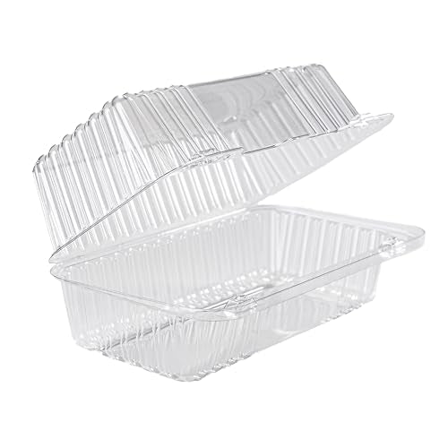 25-Pack Clear Plastic Food Containers, Clamshell Take Out Containers, 7 x 4 inch, Perfect for Dessert, Snacks, and Meals