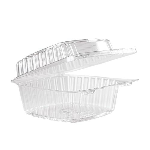 Clear Plastic Food Containers Clamshell Take Out Containers Disposable ToGo Boxes for Food 4 x 4 inch, Snacks, and Meals (400 units)